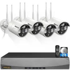 (2026 Update) Wireless WiFi Outdoor Security Camera System, IP67 Waterproof D...