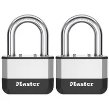 Master Lock Elite Padlock 67mm LS KA Twin Pack