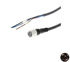 OMRON Round Waterproof Connector Cable Plug with Connector Single-Ended