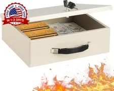 Caja De Documentos Ignifuga Con Cerradura De Llave Caja De Almacenamiento Segura