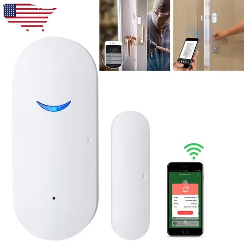 WiFi Door and Window Sensors Tuya Smart Home Security Alarm System with APP