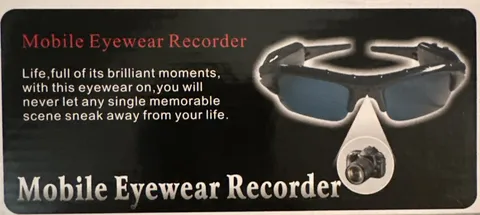 Mobile Eyewear Recorder Glasses  HD Video Built-In 2GB Memory Sleek Design NEW