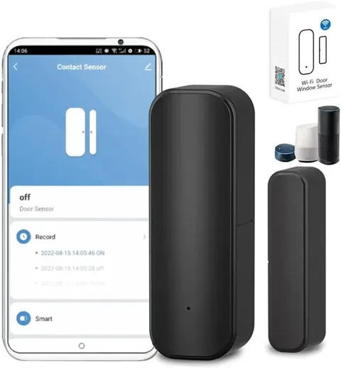 Wifi Door Sensor,Smart Door Open/Closed Detectors,2.4G Wifi Door Sensor, Tuya/Sm