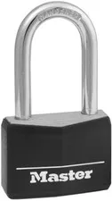 Master Lock Padlock 141DLF Covered Aluminum Lock Body, 1-9/16 in. Wide, Black