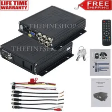 Car DVR Audio Video Recorder AHD 4CH Real-time Digital Car DVR Video+ Remote 12V