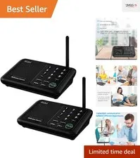 Dual Wireless Intercom System – 10 Channel Communication with Power Bank Support