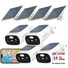 pc 2.G/5G WiFi Cameras for Home Security with 9600mAh with Double Solar Panel 4