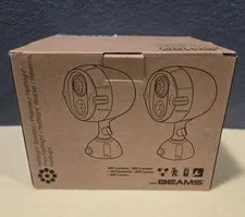Mr Beams 2 Pack Wireless LED Spotlight, Motion Sensor, Photocell, White MB352