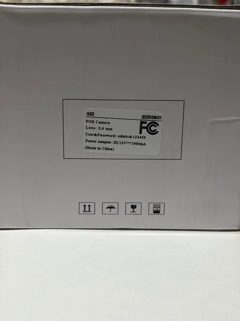 SV3C A02 PoE IP Security Camera 3.6mm Lens White Night Vision