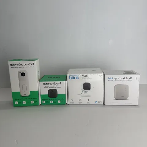 Blink video doorbell + Outdoor 4 camera w/Sync Module XR and blink mini camera