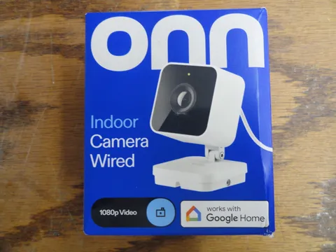 onn Indoor Camera Wired 1080p HDR Google Home Video History