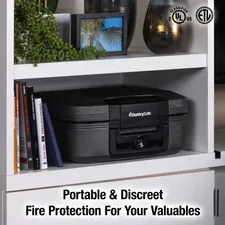 Fireproof Safe Box Waterproof Document Lock Box Home Security Chest Key Lock