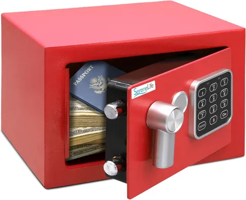Premium Steel Digital Safe Box 9.1" x 6.7" x 6.7" Secure Storage Cash Firearms &