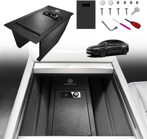 Tesla Model Y Juniper Center Console Safe Gun Vault 2026+ Fit