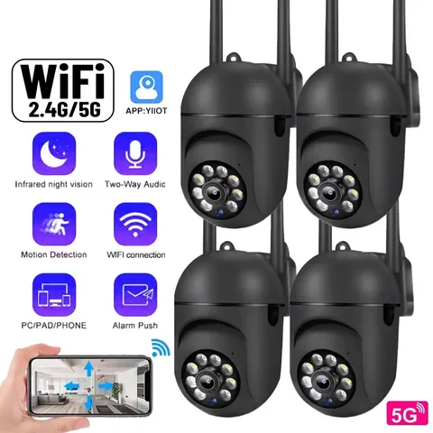 Towell 5G WIFI Camaras De Seguridad Exterior Inalambrica Con Vision Nocturna HD