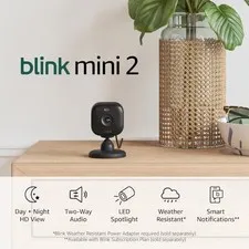 BLINK MINI 2 HOME SECURITY PET CAMERA HD VIDEO NIGHT VIEW MOTION - BCM00700U