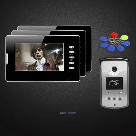 7" Wired Video Door Phone Intercom System with IR Night Vision for Home Security