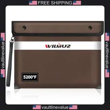 Fireproof document bag 13.9x10.6 inch waterproof money pouch with heat