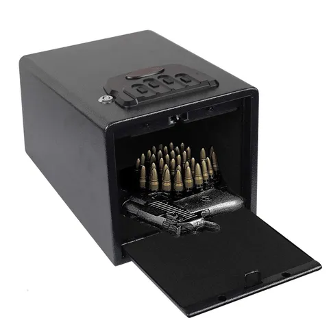 RELIANCER Electronic Gun Safe with Four-keypad&2 Emergency Keys&Rechargeable ...