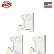 Water Alarms for Basements, 120dB, 37.8 Inches Cable, 3 Packs | Heater Leak D...