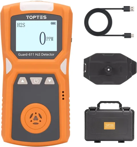 TOPTES Guard-611 Portable H2S Detector Features a Convenient H2S Monitor Clip On