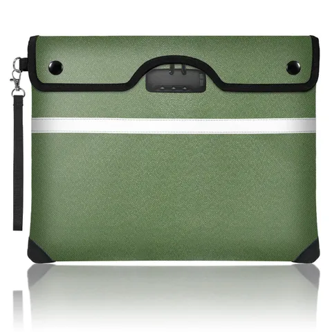 6200°F Fireproof Document Bag with Lock, 15x 11.8 Inch Fire Proof Bag for Doc...