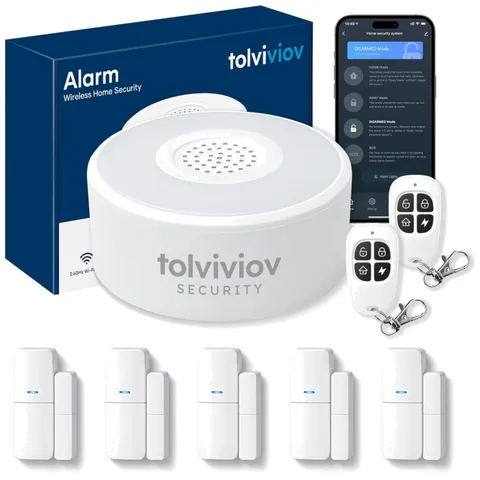Smart WiFi Door Alarm System with Phone Alerts - 8 Pieces
