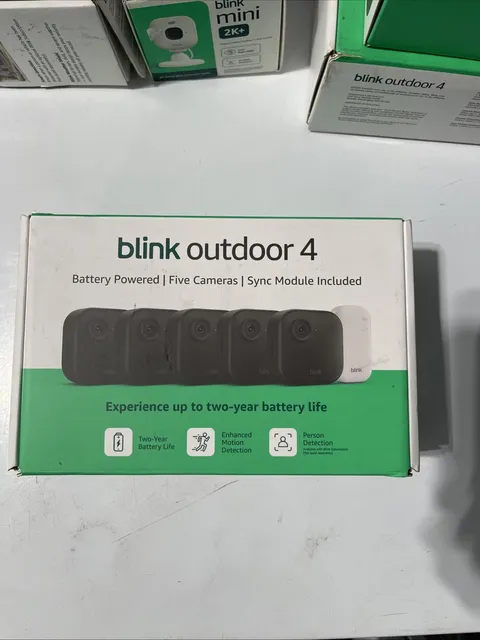 BLINK Outdoor 4th Gen 5-Camera Security System With Sync Module Core Brand New