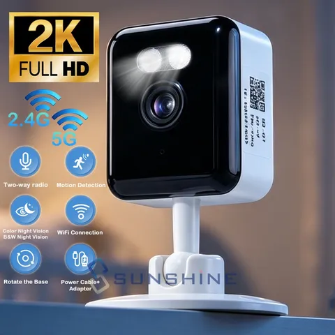 Camara De Seguridad Wifi Inalambrica 5G Para Casa Interior Con Audio y Microfono