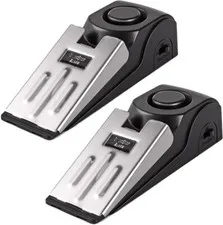 Door Stop Alarm w/Siren, Door Stopper, Security for Home Travel/Apartment, 2pk