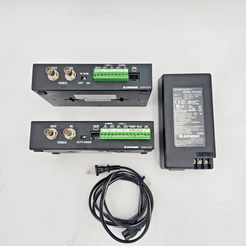 Aiphone AX Series Lot AXW-AVT Transmitter AXW-AVR Receiver PS-2420 Power Supply