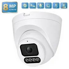 Audio 8MP POE IP Dome Camera Outdoor for Security Compatible for NVR/RTSP