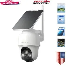 8MP Color Night Vision Solar Camera with Wi-Fi 6 & Local Recording Capabilities
