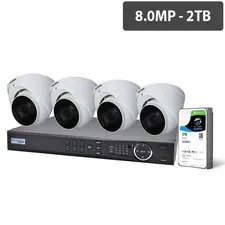Securview Professional 8 Channel 8.0MP HDCVI Surveillance Kit (4 x Motorised