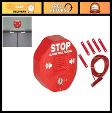 105 dB Multifunction Door Alarm for Double Doors - Exit Stopper with On/Off Swit