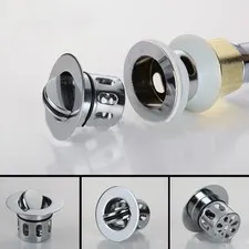Universal Stainless Steel Wash Basin Bounce Drain Stopper Raise Up Drain Filter