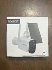 ZUMIMALL Solar Security Camera Wireless Outdoor 2K WiFi Color Night Vision White