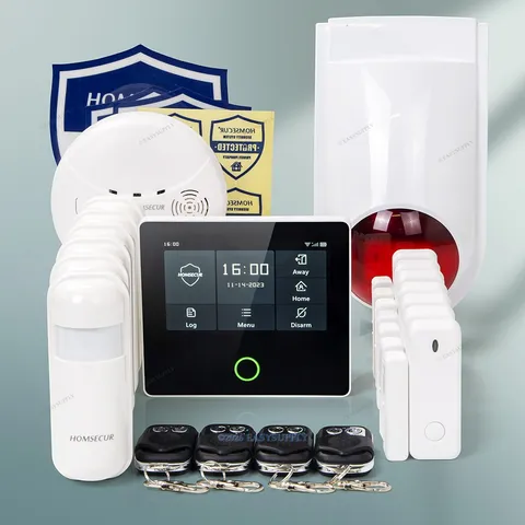 HOMSECUR Wireless WIFI 4G LCD Burglar 4.3" Alarm System Touch Screen