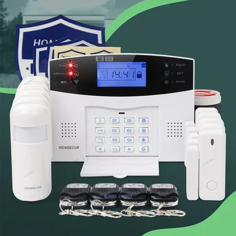 HOMSECUR APP Controlled Wireless &wired WIFI 4G SMS Autodial Burglar Alarm Syste