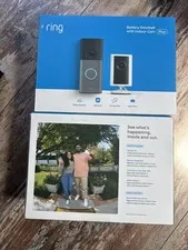 New Ring Battery Doorbell With Indoor Cam Plus Doorbell Camera Black (2nd Gen)