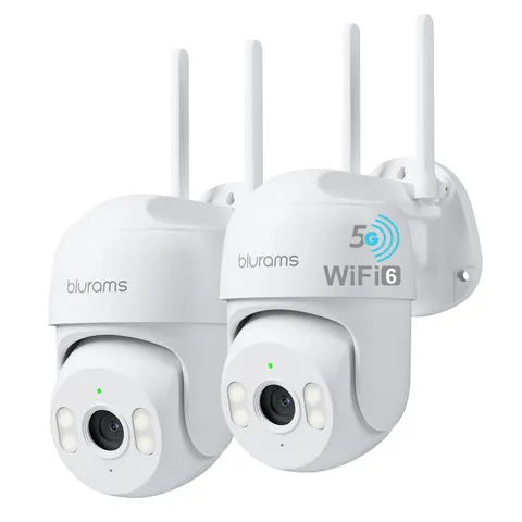 2Pack Security Cameras Outdoor Wired, 2K 360° PTZ Outdoor Security Camera, We...
