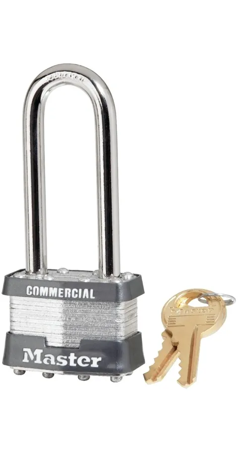 1KALJ 2729 Padlock, Keyed Alike Key, 5/16 in Dia Shackle, 2-1/2 in H Shackle, Ni