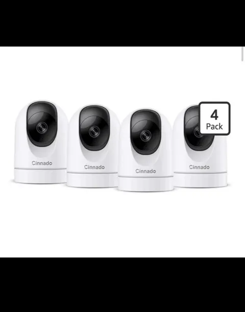 PACK OF 4 Cinnado 2K Home Security Cameras D1 2.4Ghz WiFi Indoor Cameras
