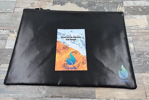 Safe Keeper Fireproof Premium Document Bag 15.7''x 11 Silicone Coated Fiberglass