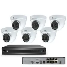 Speco ZIP8T2B Kit 8-Channel Network Video Recorder w/ PoE (6) 4MP IP Turret Cam