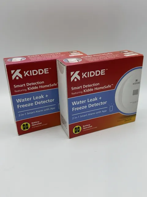 Kidde Smart Water Leak and Freeze Detector WiFi Alexa Google 60WLDR-W Lot Of 2