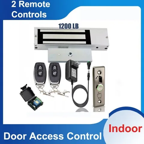Door entry Access Control System Electric Magnetic Lock 1200lb 500kg 2 Remote
