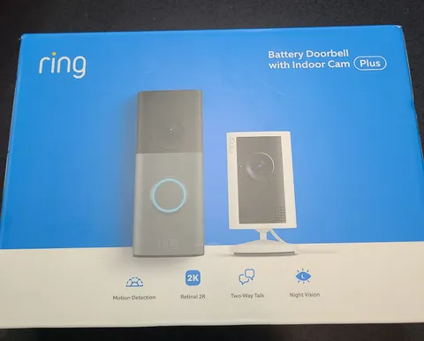 Ring Battery Doorbell 2nd Gen (newest model) Retinal 2K + Indoor Cam Plus