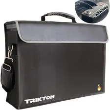 XXL Fireproof and Waterproof Document Bag with TSA Lock (17.5x13x5 in) High-V...