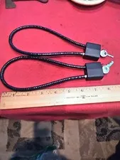 Padlock Set of 2 Snap Safe Safety Lock Bike Lock Lock Key Black Padlock NEW
